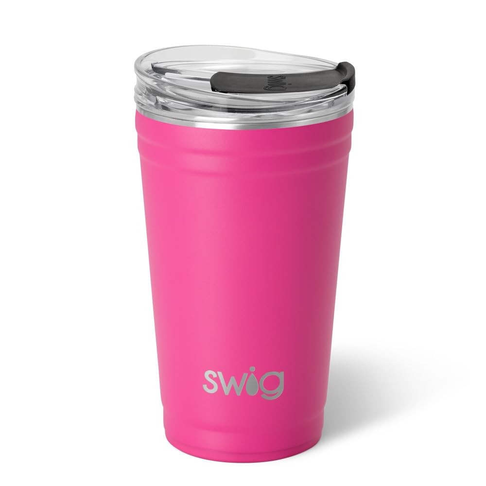 Swig Life 24Oz Party Cup Stackable Insulated Travel Coffee Tumbler Ez Slider