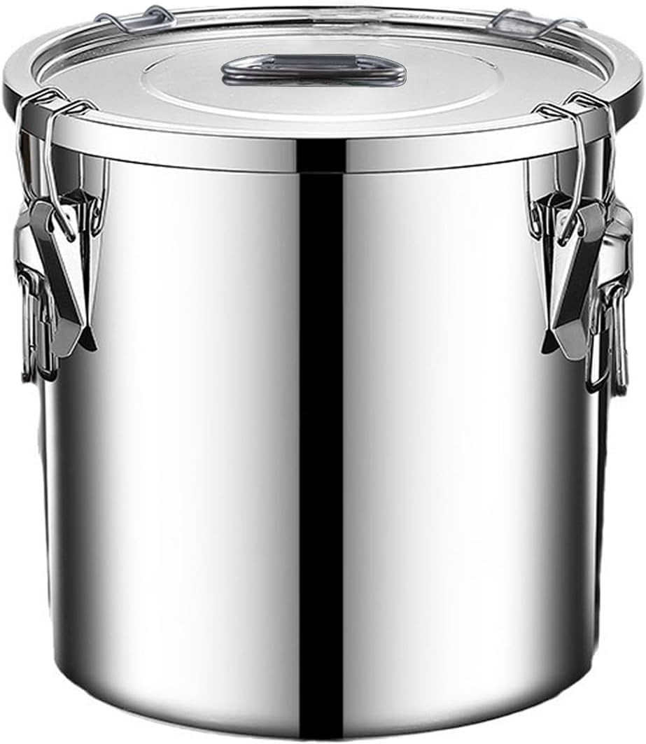 304 Stainless Steel Food Storage Containers with Lids Lock Clips Airtight Contai