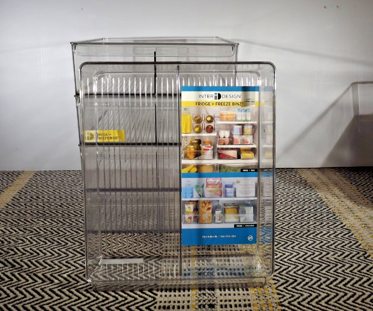 Fridge Freezer Bin – InterDesign – 12″ x 14.5″ x 4″ – Storage – Divider – Clear