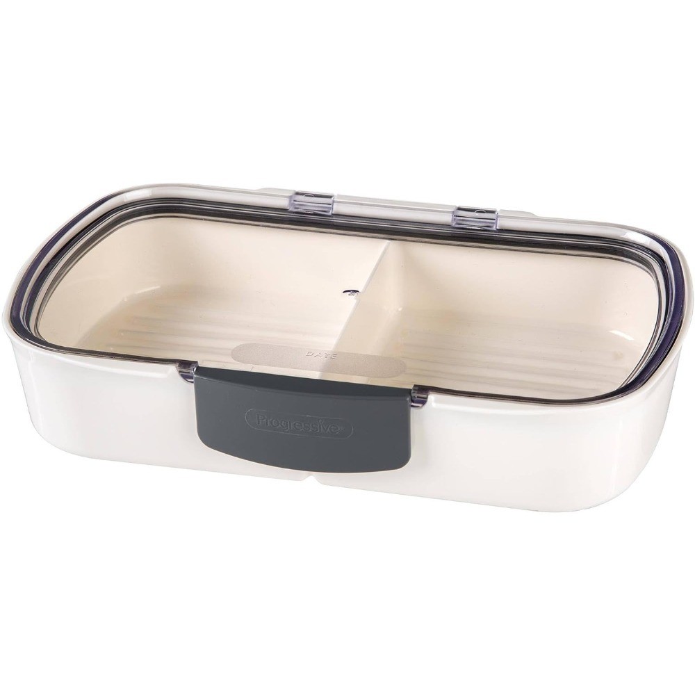 Split Deli Food Storage Container with Air-Tight Silicone Seal and Dry Erase