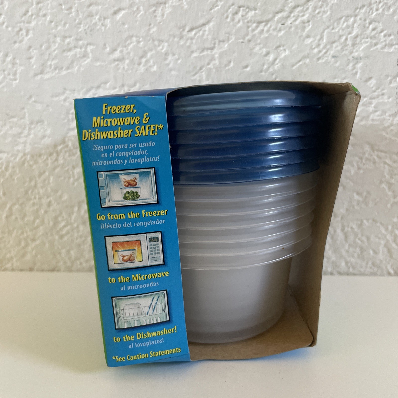 NEW 2006 Ziplock Vintage Snap ‘n Seal Bowls (6 Containers & Lids) 8fl.oz 1-Cup