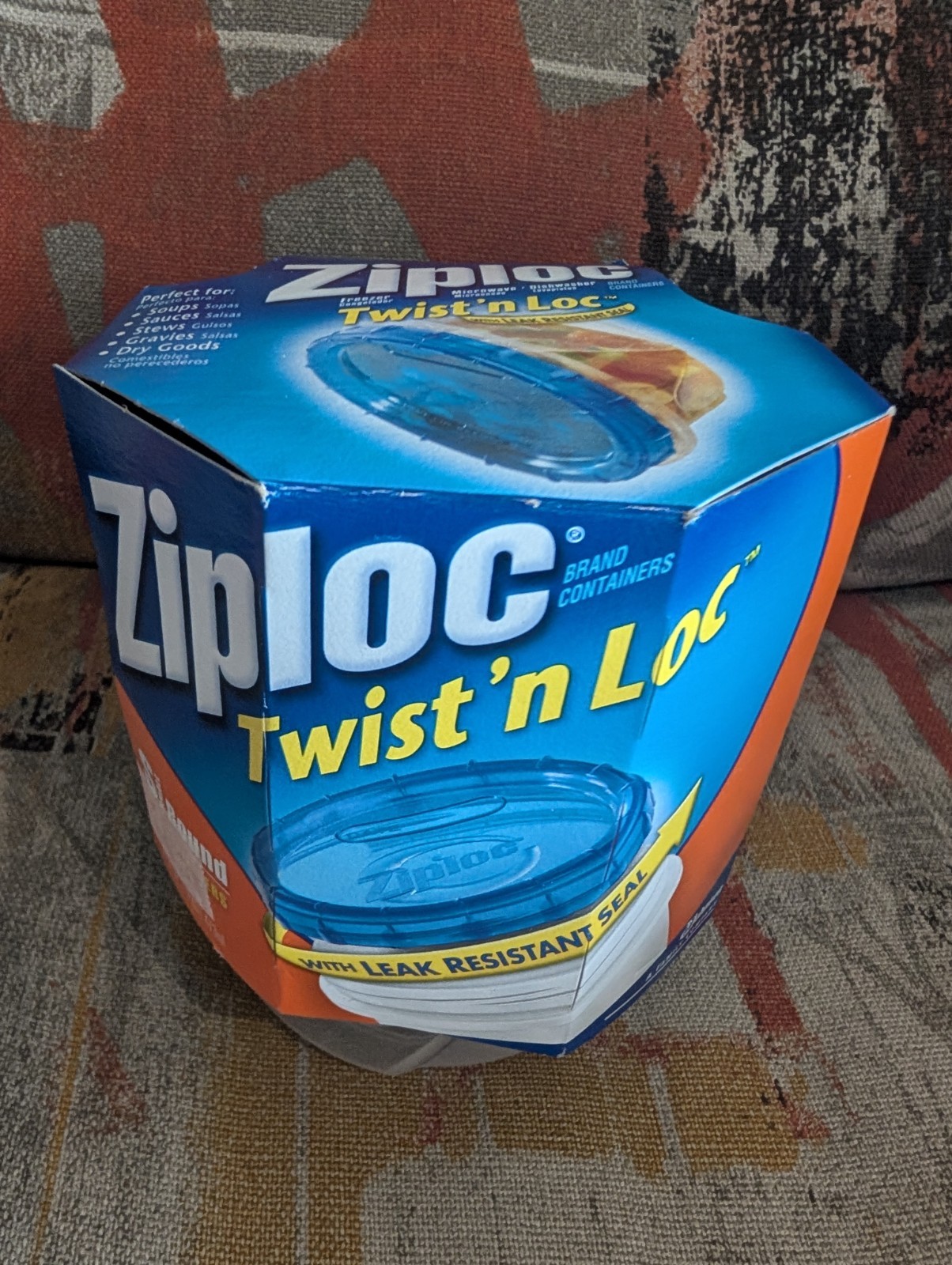Ziploc Twist n Lock Loc 3-Pack Small Round Plastic Containers with Lids 16oz