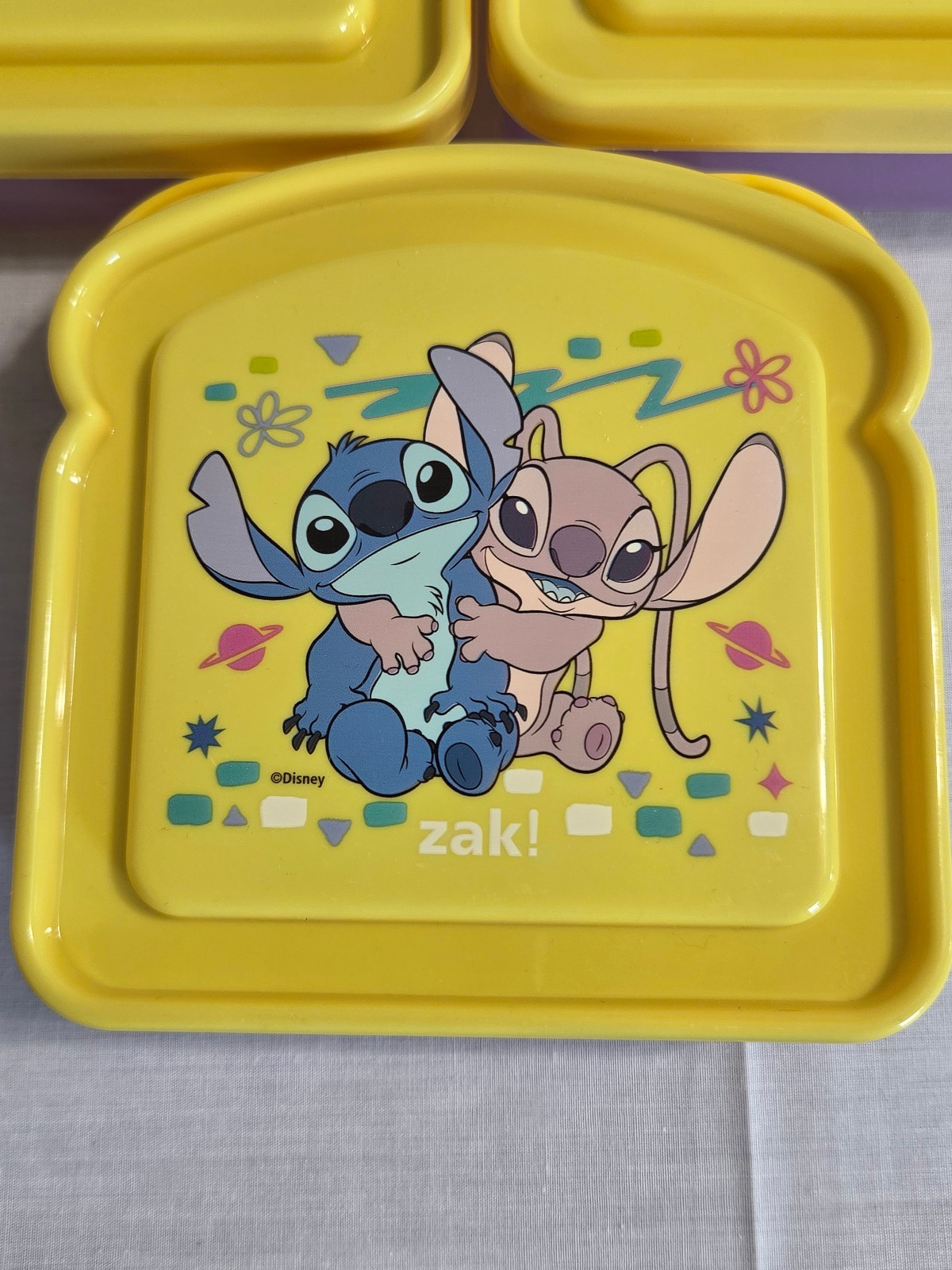Set 3 Disney LILO & STITCH Sandwich Holders Snack Packer lunch box bread Contain