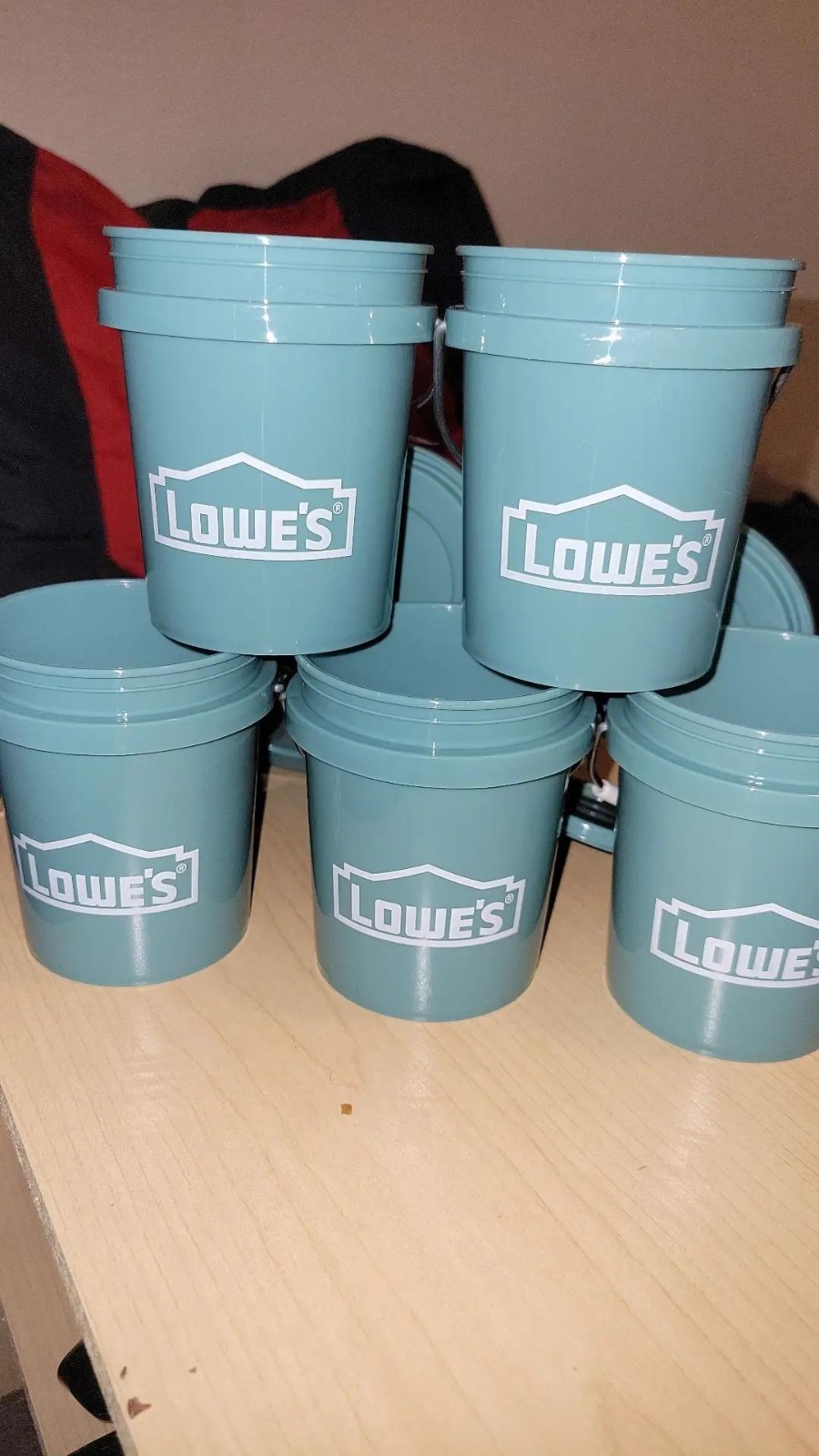 Lowe’s TEAL Mini Bucket With Lid 0.42 Quart BPA-Free With Lid – Set of 5 – NEW