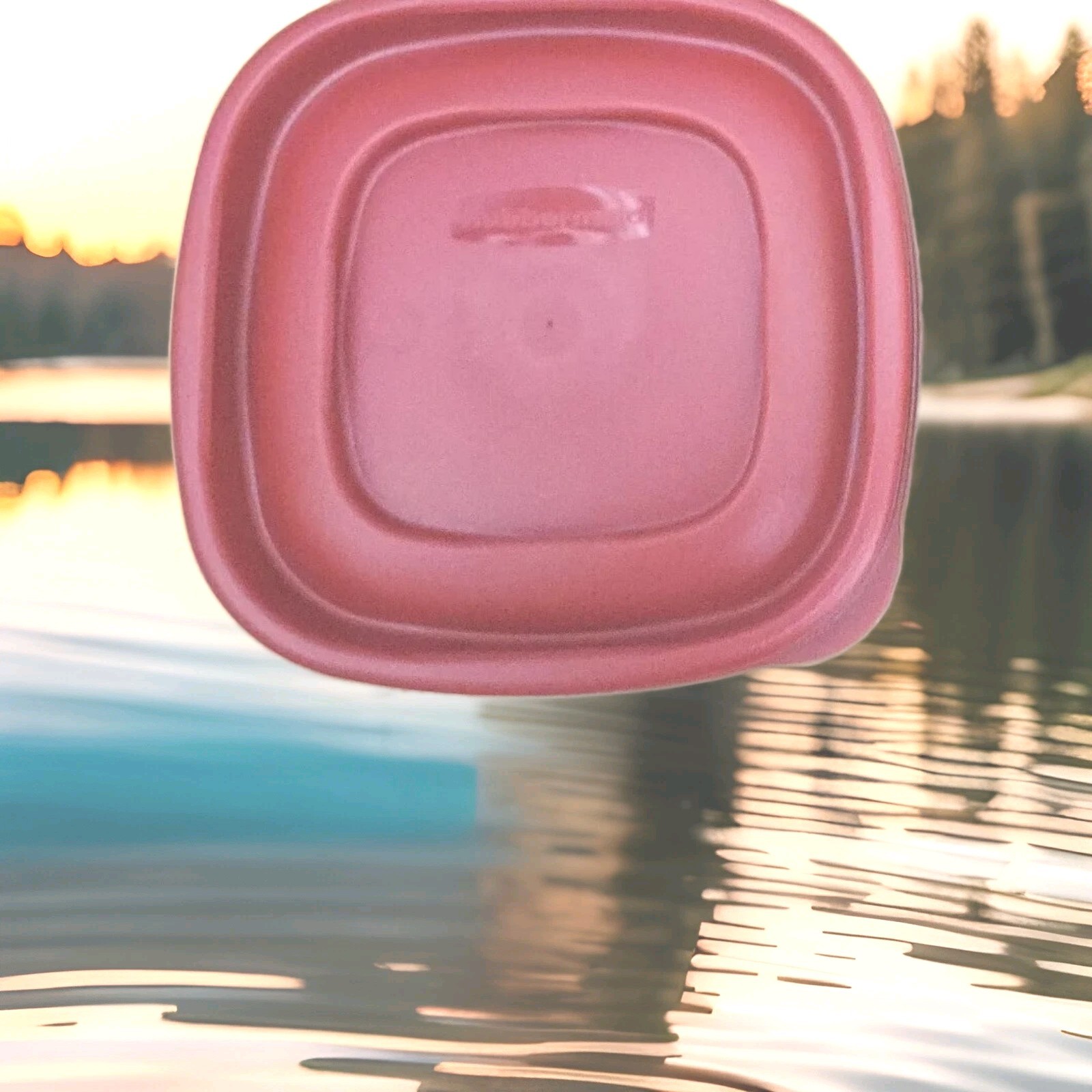 Rubbermaid 7J58 Red Replacement Lid Cover 4.5″ Inch Square (Lot of 6)