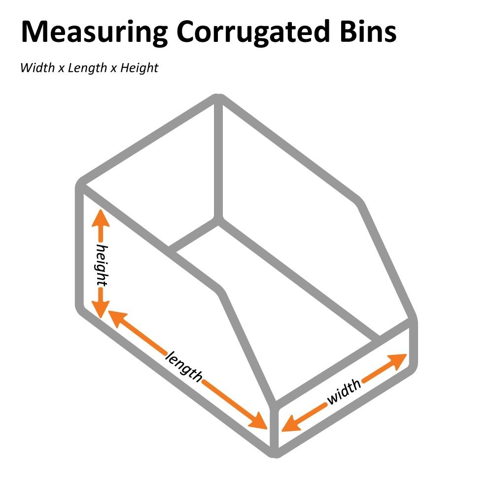 Storage Bin Boxes Medium 4’L x 12’W x 4.5’H 50-Pack Corrugated Cardboard Bin Box