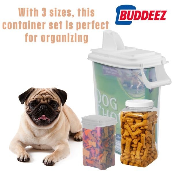Pet Food Storage Solution (Set of 3) – 32QT, 4QT & 2QT BPA-Free Containers wi…