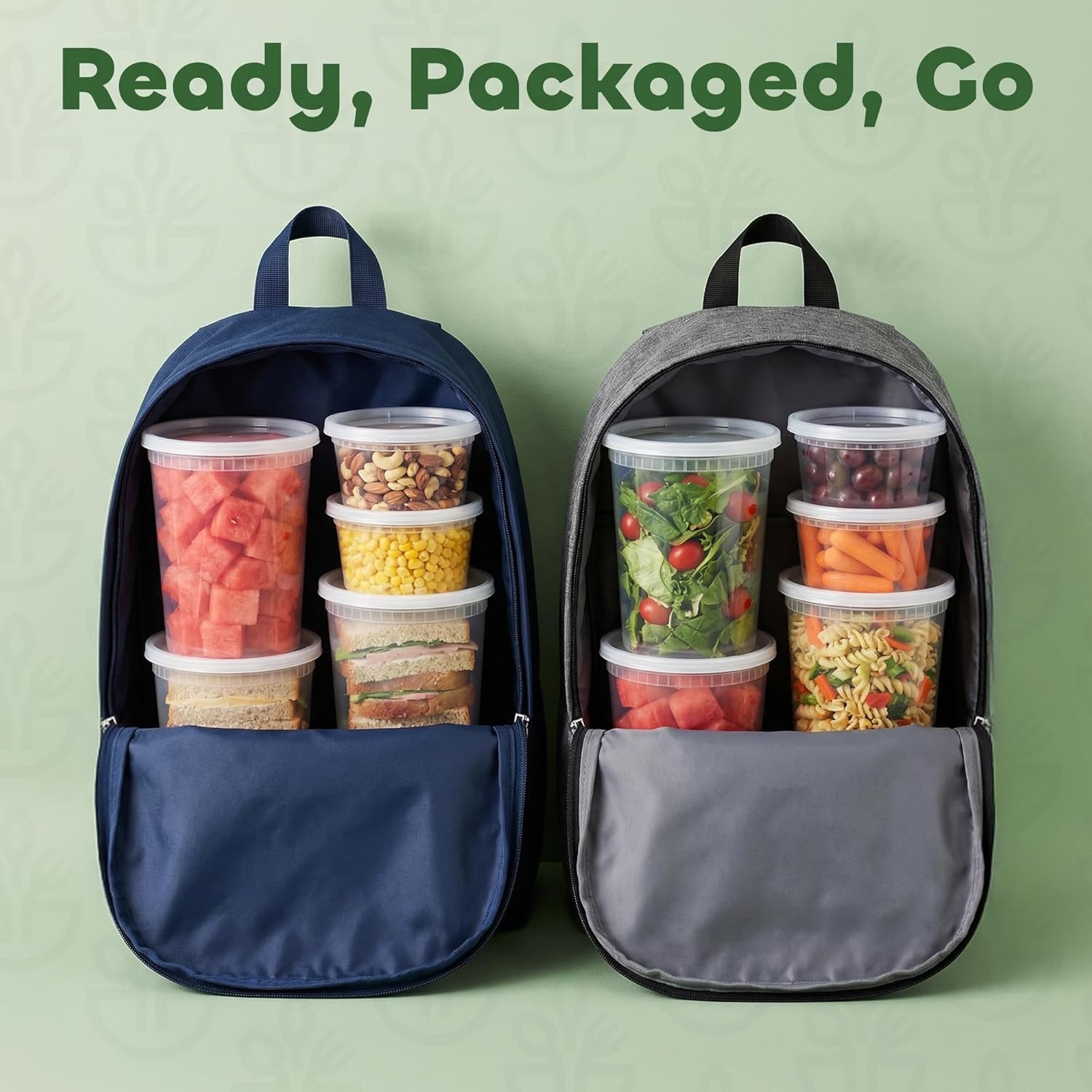 48 Sets Deli Containers W/ Lids – 16oz & 32oz – Leak Proof Microwaveable