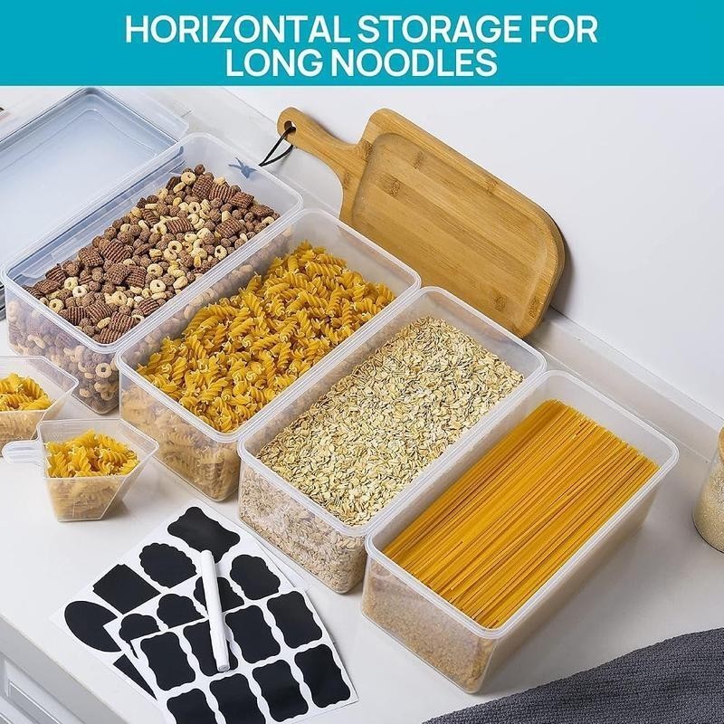 Airtight Food Storage Containers 4PCS Set Pasta & Dry Food Organization New
