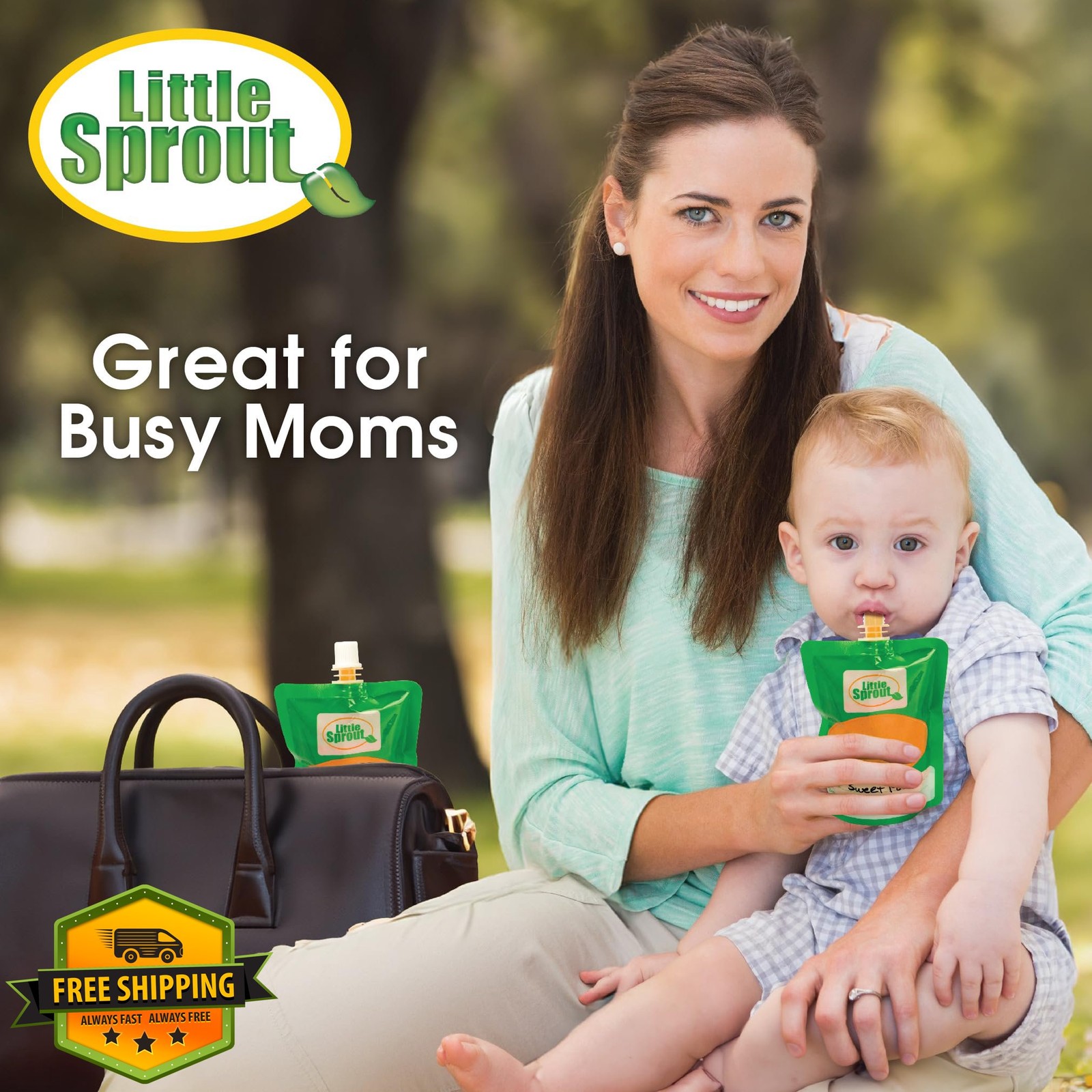 Sprout Cups 6oz Disposable Food Storage Pouches 96 Pack