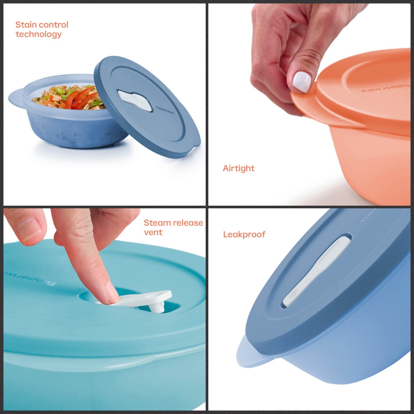 Tupperware CrystalWave PLUS Extra-Large Round Containers (X1)