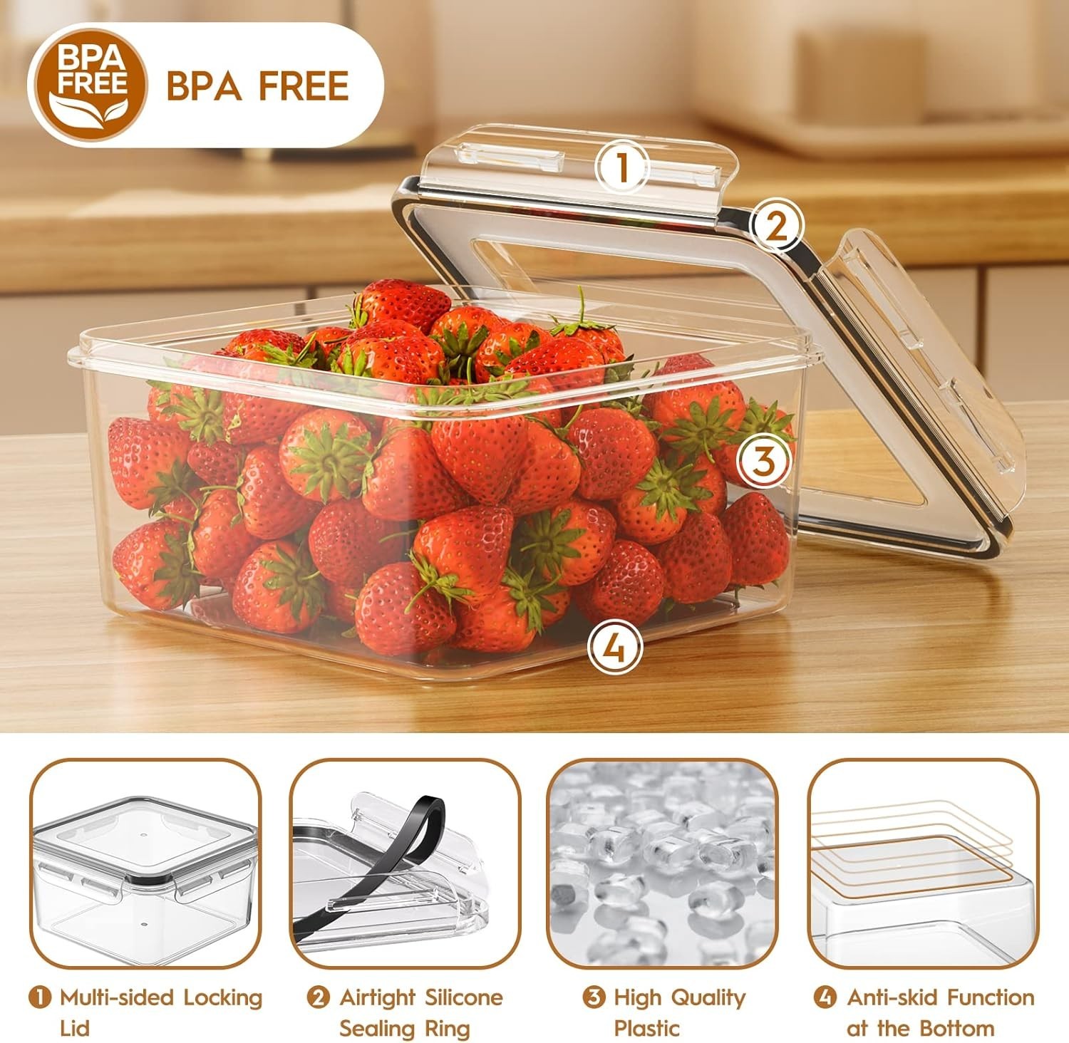 40 PC Food Storage Set with Airtight Lids – Perfect for Meal Prep & On-the-Go