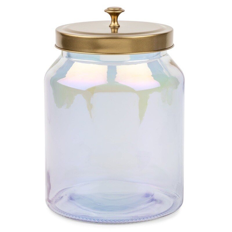 Rainbow Glass Food Storage Jars 3 Piece Set Airtight Kitchen Containers New