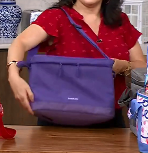 LocknLock Flat Top Tote, Insulated Cooler Bag,Thermal, Blue Coastal, K313530