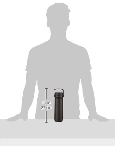 Thermos Alta Series Stainless Steel Direct Drink Bottle 16 Ounce Espresso Black