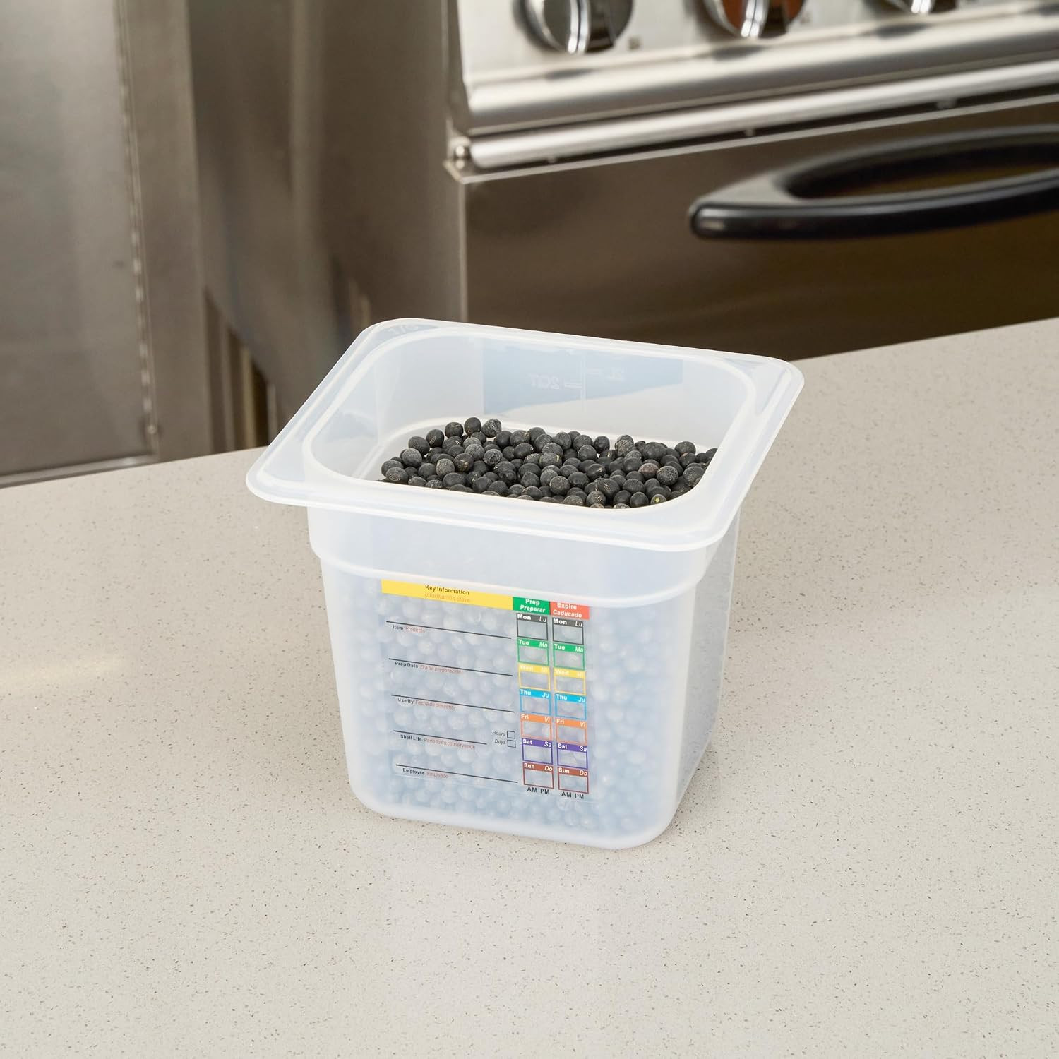 Food Storage Container 1 Pack of 6.8 X 4.2 X 5.9 Inches Plastic Stackable Storag