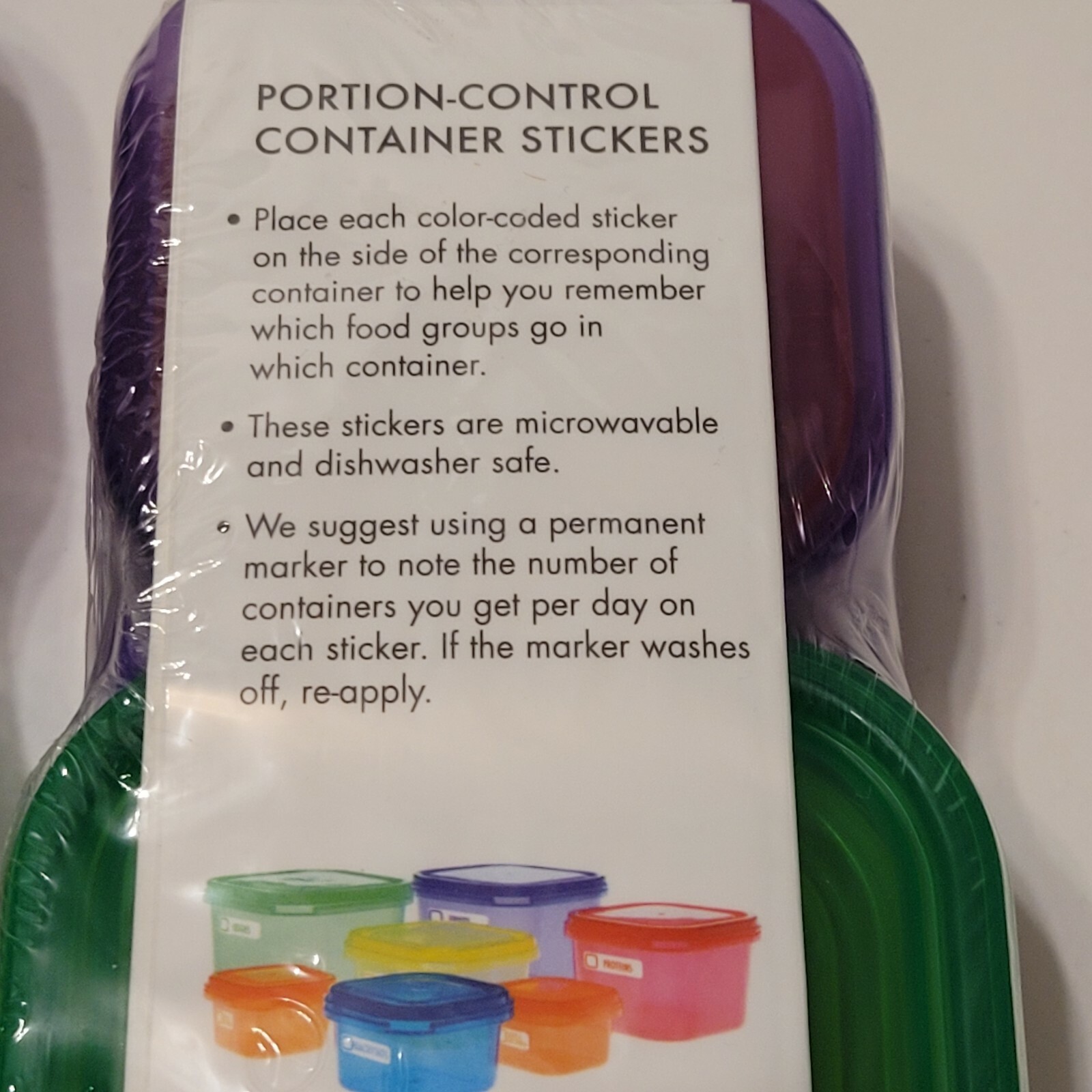Food Storage Containers Color Coded Portion Control Set Weight Loss 2 sets of 6