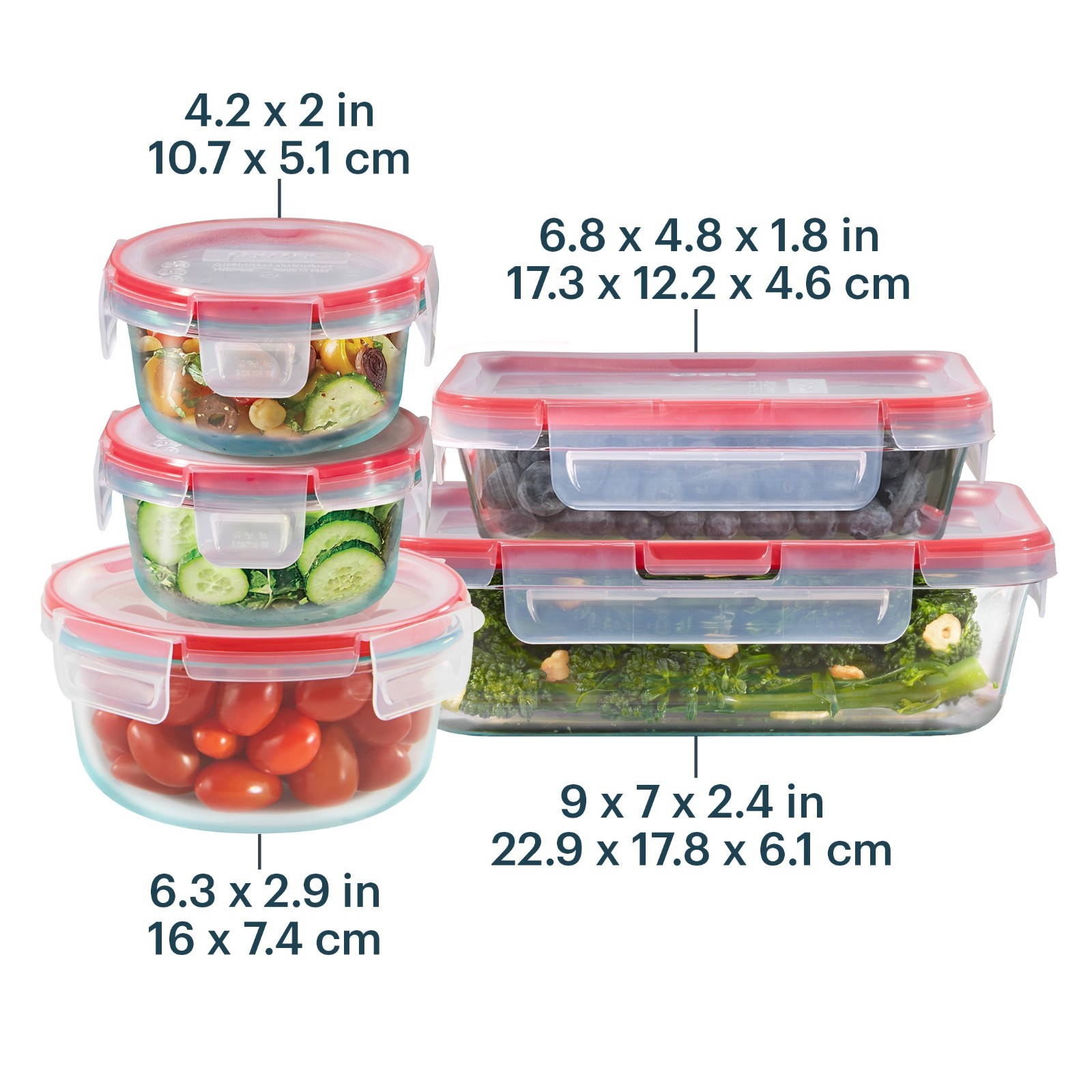 (3 pack) Pyrex® Freshlock 10-pc Glass Storage Set