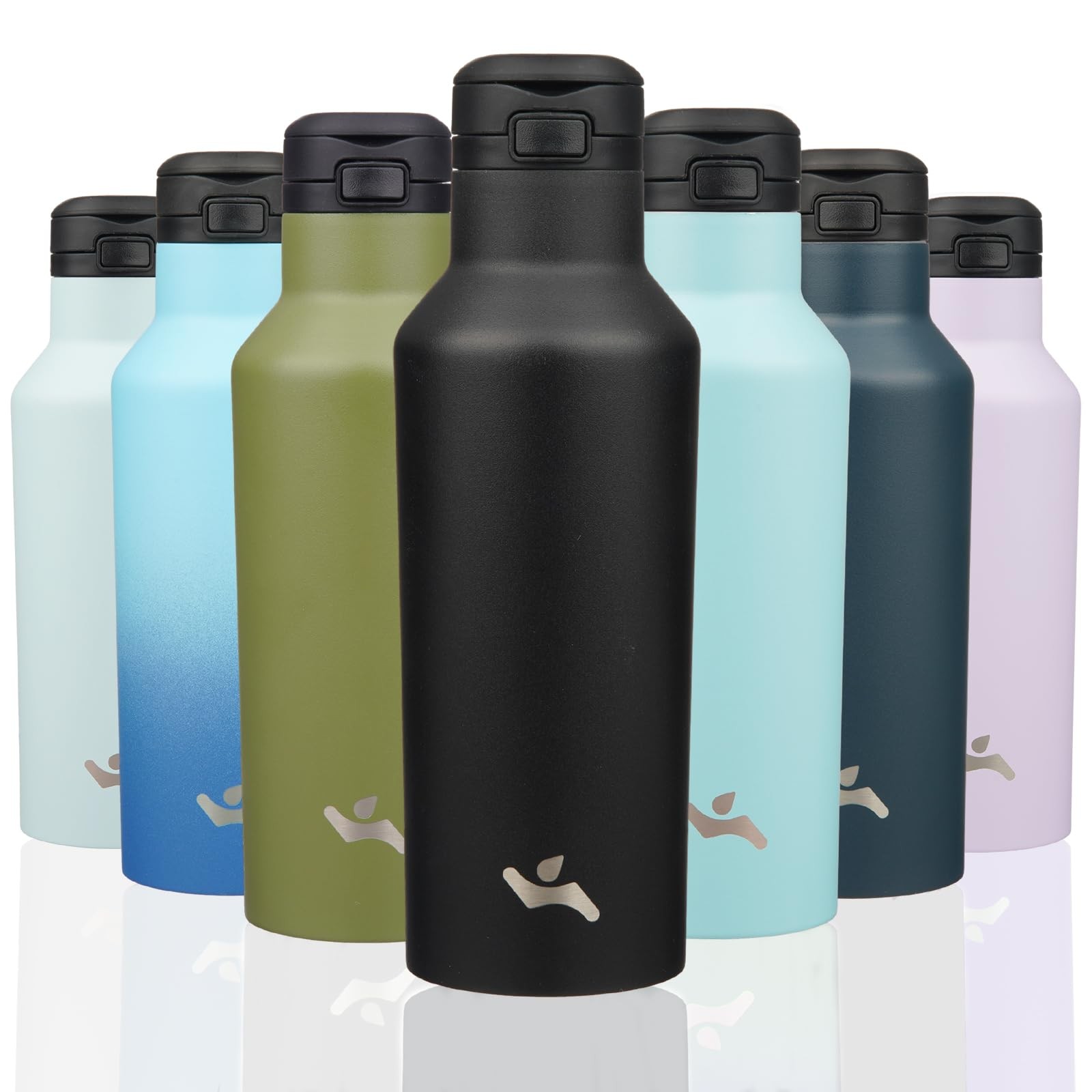 Konokyo Insulated Water Bottle Straw17 Oz Double Wall Vacuum Stainless Steel