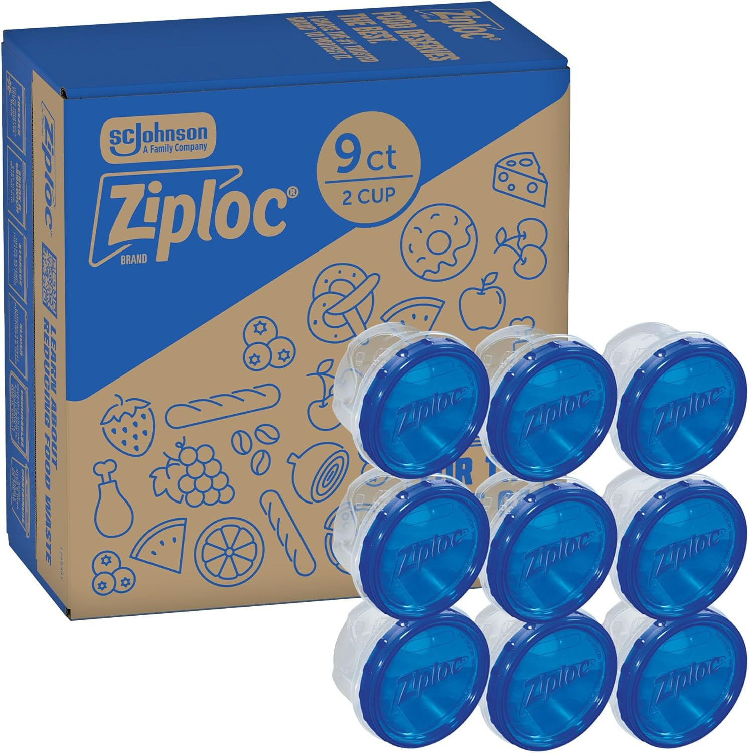 Ziploc Brand Twist N Loc Food Storage Containers, Leak Resistant Design, Small R