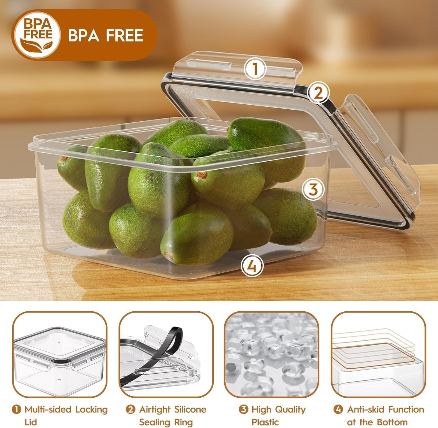 48 Pcs Larger Food Storage Containers with Lids Airtight (24 48 Piece