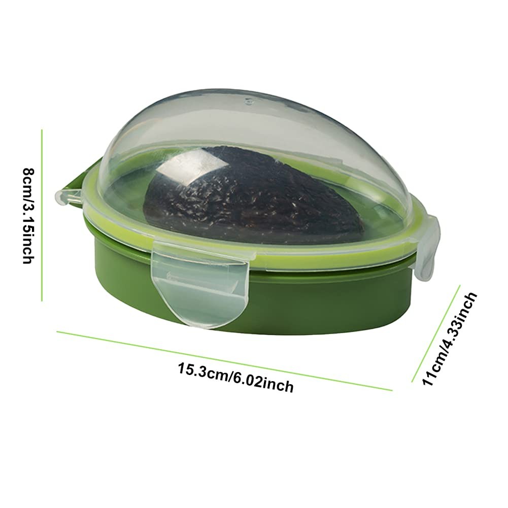 Qirvaten Avocado Saver Holder Food Crisper 6.02 x 4.33 x 3.15 inches, green