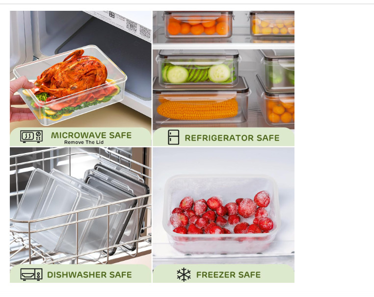 40PC Airtight Food Storage Containers Set BPA Free Leakproof Meal Prep