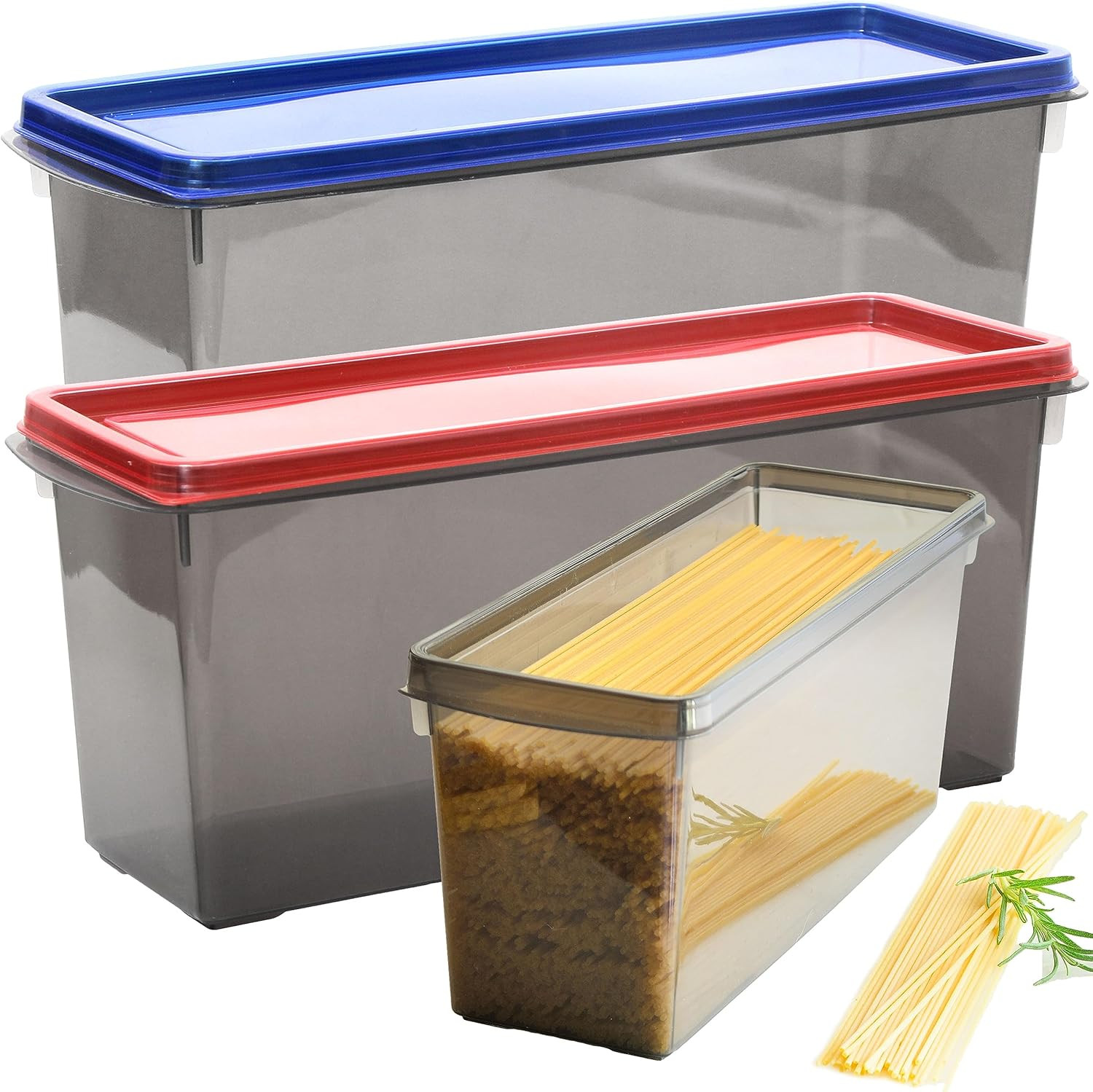 2 Pack 100OZ Large Plastic Food Container, Plastic Pasta Containers Organizers,