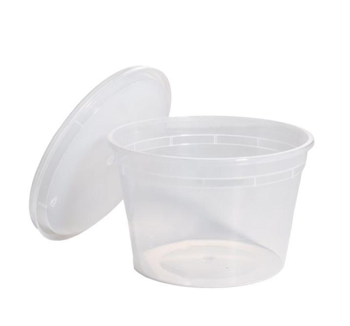 2 Pack 40 Piece 16oz Plastic Deli Containers for Meal Prep & Storage