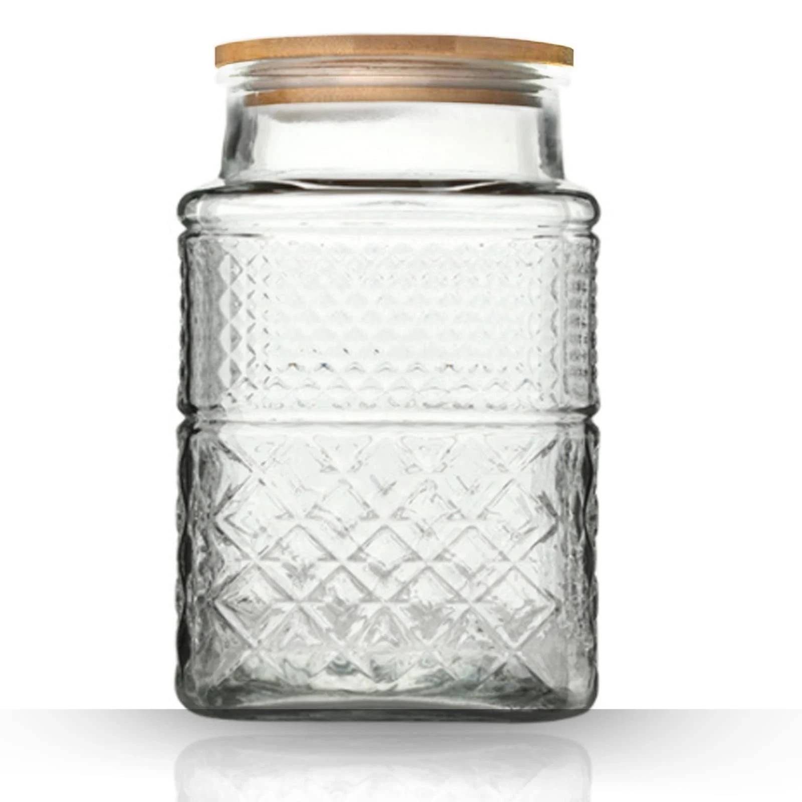 Large Glass Storage Jar, 60 FL OZ Glass Food Storage Containers with Lid, Kit…