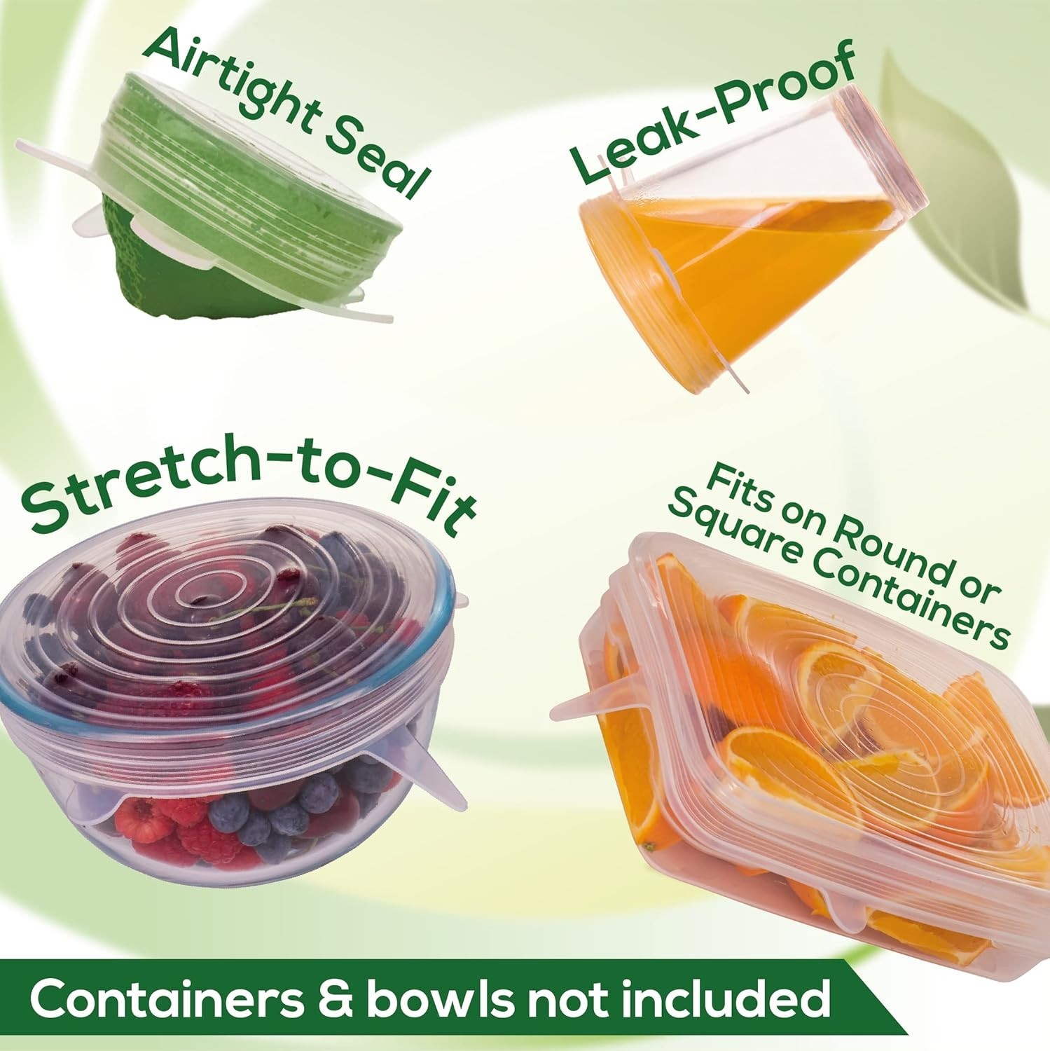Silicone Stretch Lids Variety Pack – 7 Reusable Food Covers