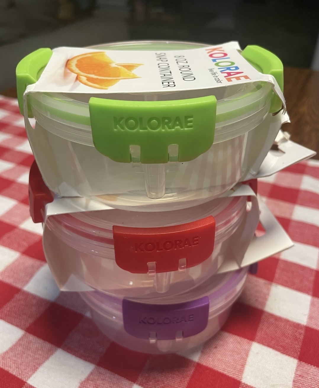 NEW Set Of Three Kolorae 8 oz Snap Lock Bowls, Perfect For Lunch On The Go!