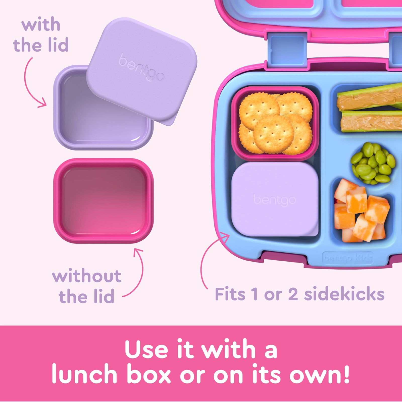 Sidekicks 2-Pack Silicone Container Set – Dipping Sauce Cups for Condiments &…