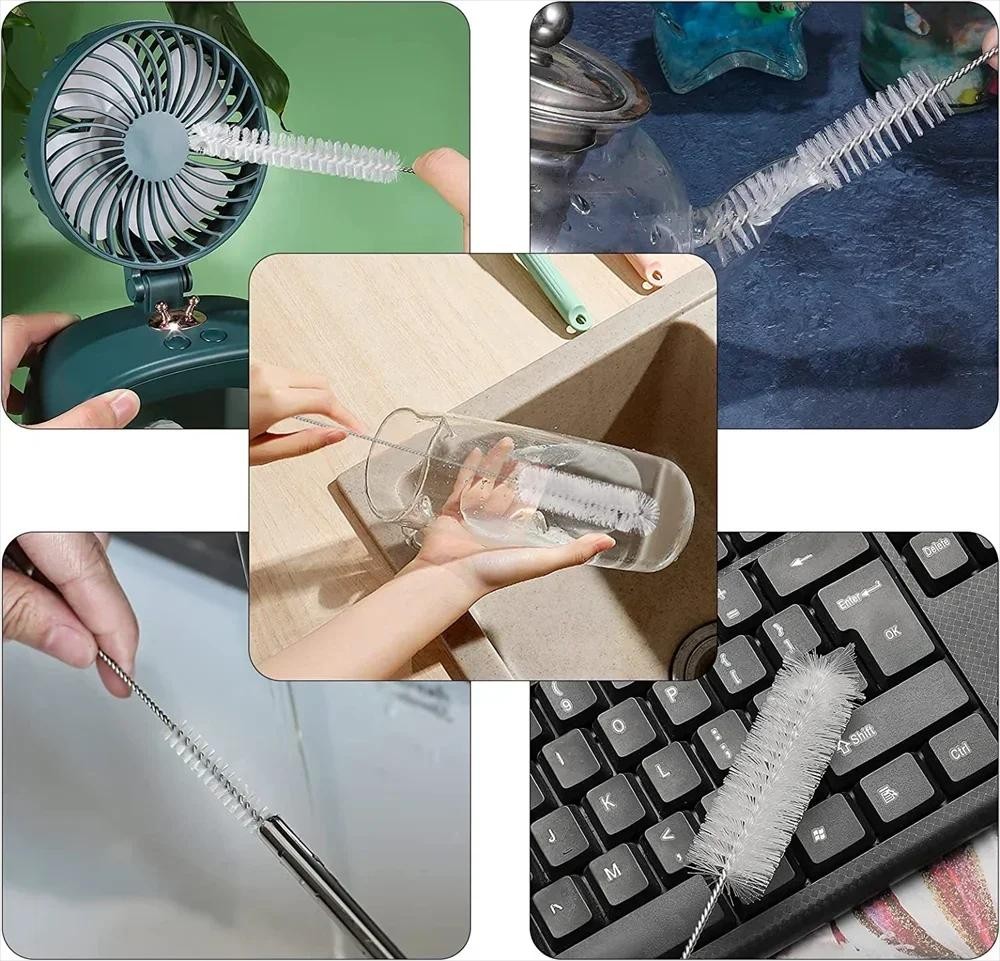10pcs Bottle Brush Set – Reusable Straw Cleaner for Narrow Neck Containers