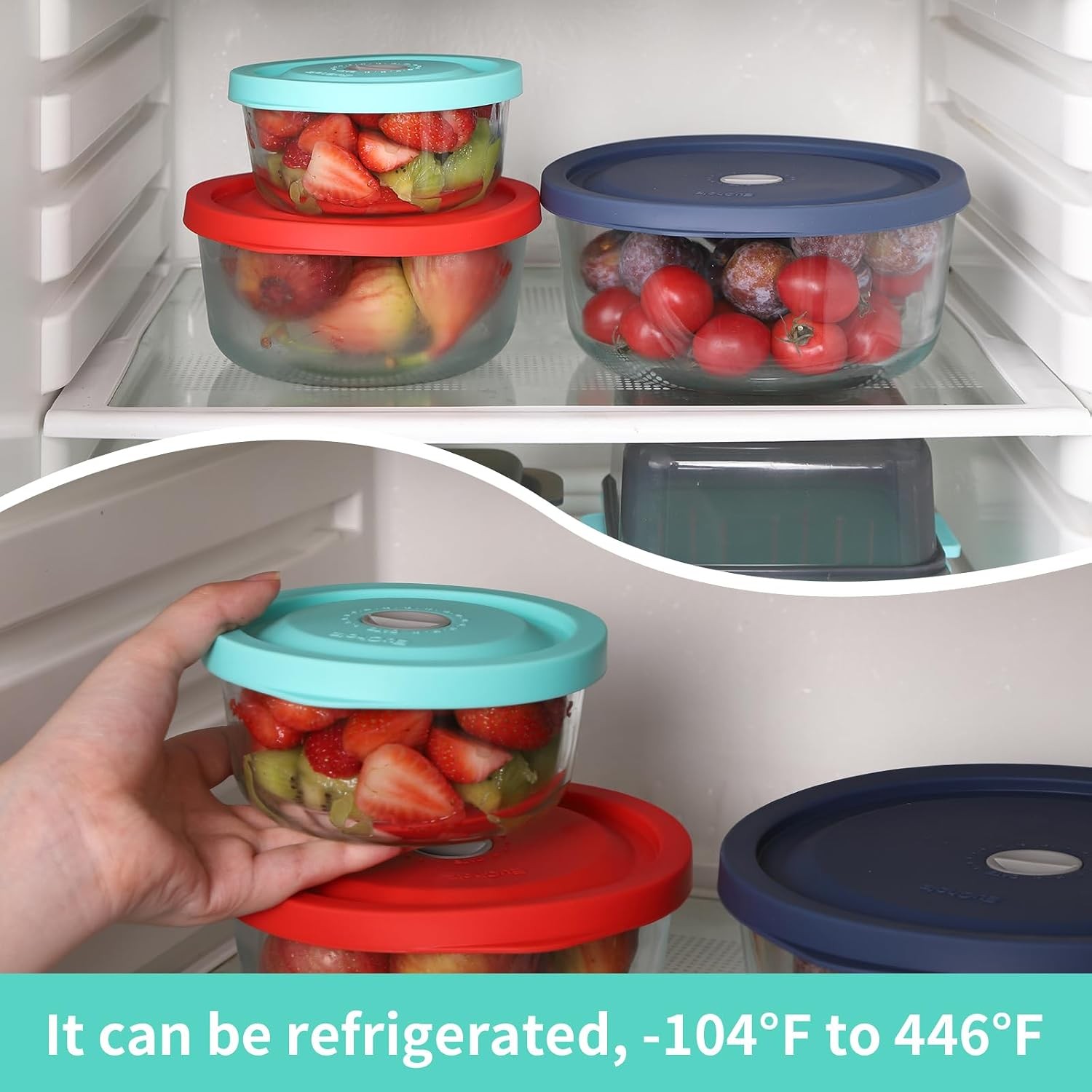 Replacement Lids for Pyrex 7201-PC 4 Cup, Silicone Round Storage Cover Lid for