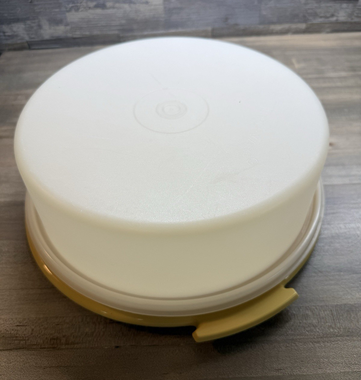 Tupperware Round 9 in Cake Container Snap Lid Handle Lid/Base (cp/ds)