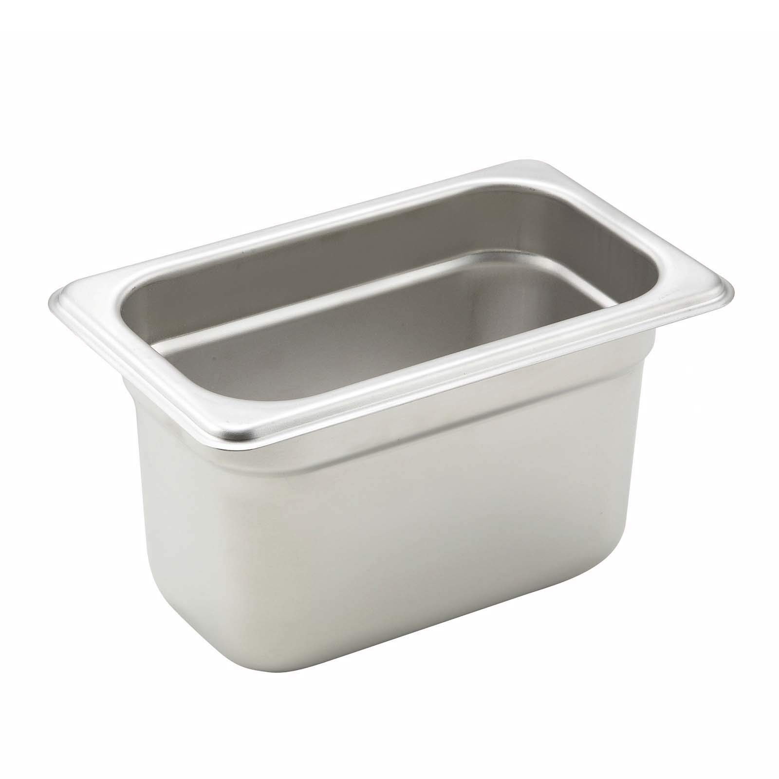 Metal Food Pan Steam Table Pan 1/9 Size 4 Inch Deep Anti Jam 22 Gauge