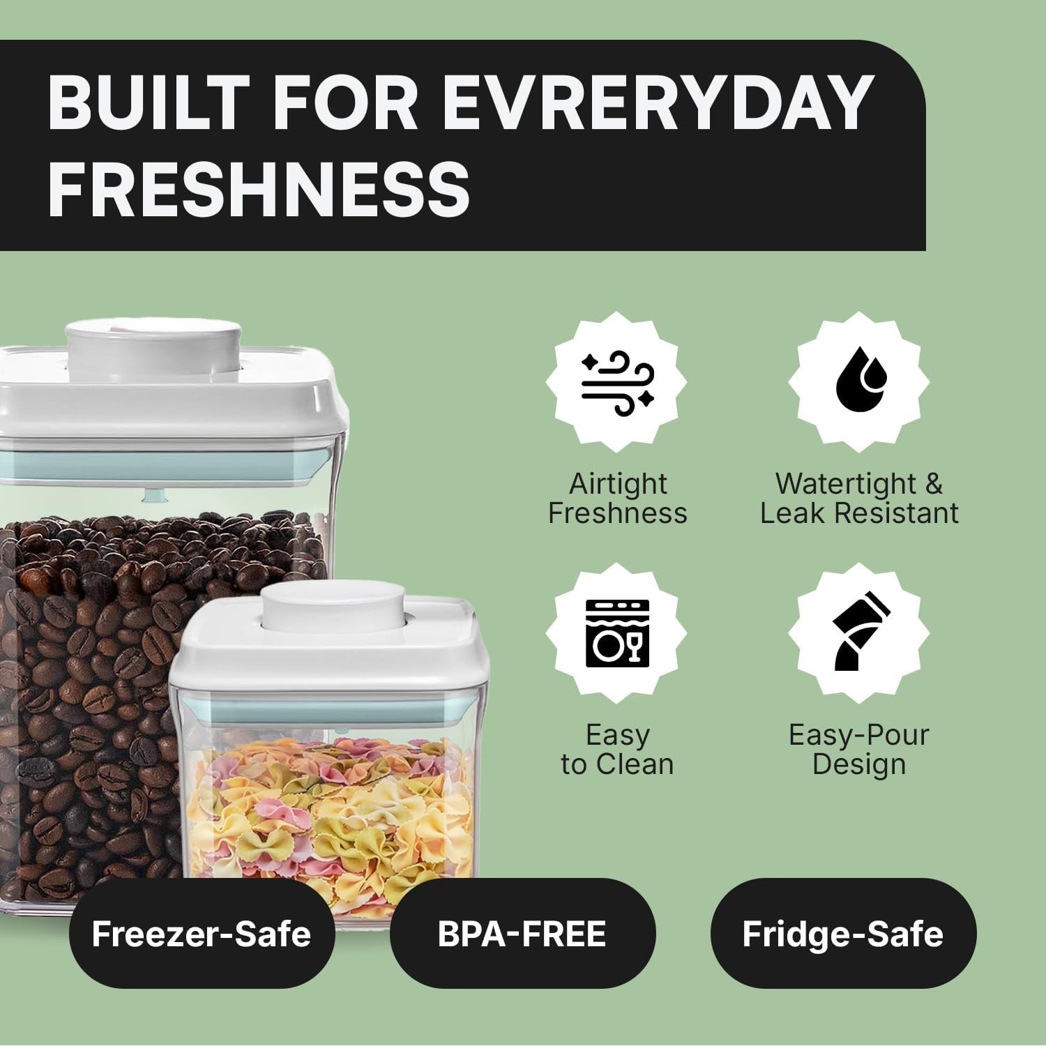 Bop Top 2500 ml Airtight Container – Ideal for Meal Prep & Pantry Organization