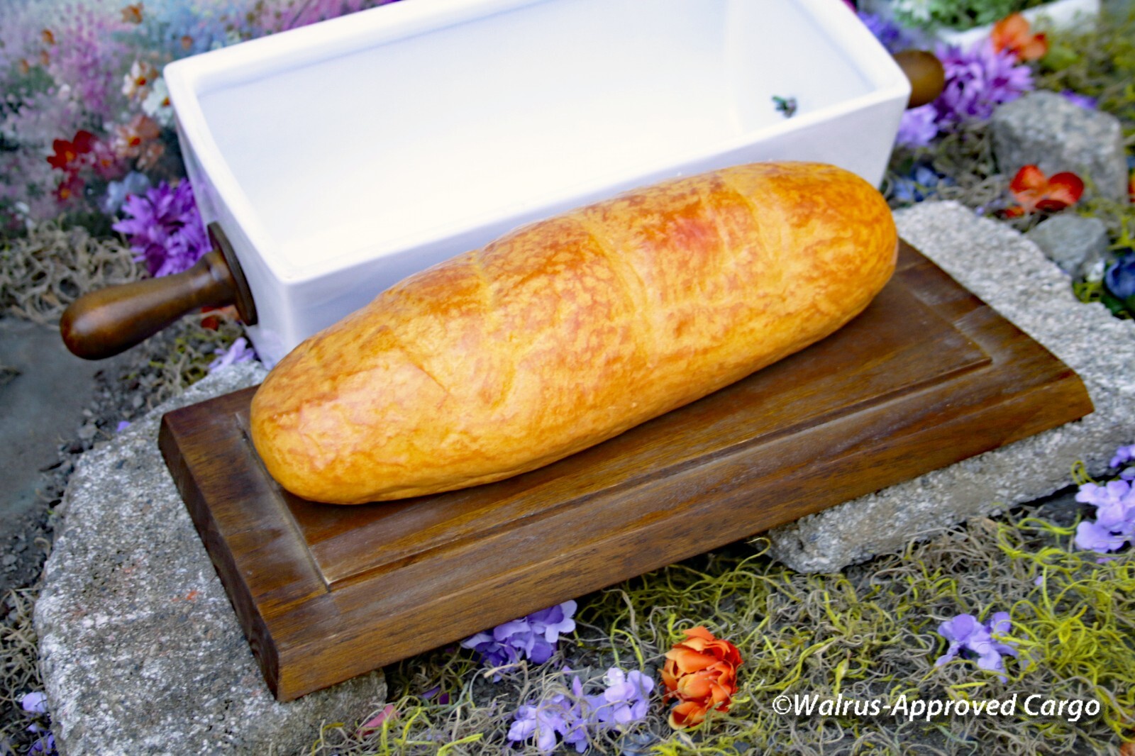 POTTERY BARN ROLLING PIN BREADBOX – RARE AND JUST WHAT YOU KNEAD IN THE KITCHEN!