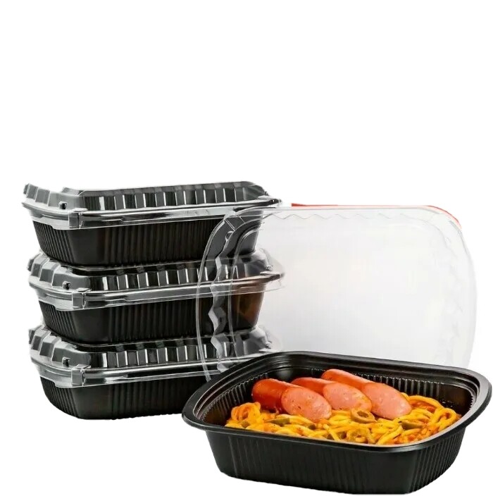 50 Set(100pcs) 32 Oz Lunch Box Meal Prep Disposable Container BPA Free(sr08)
