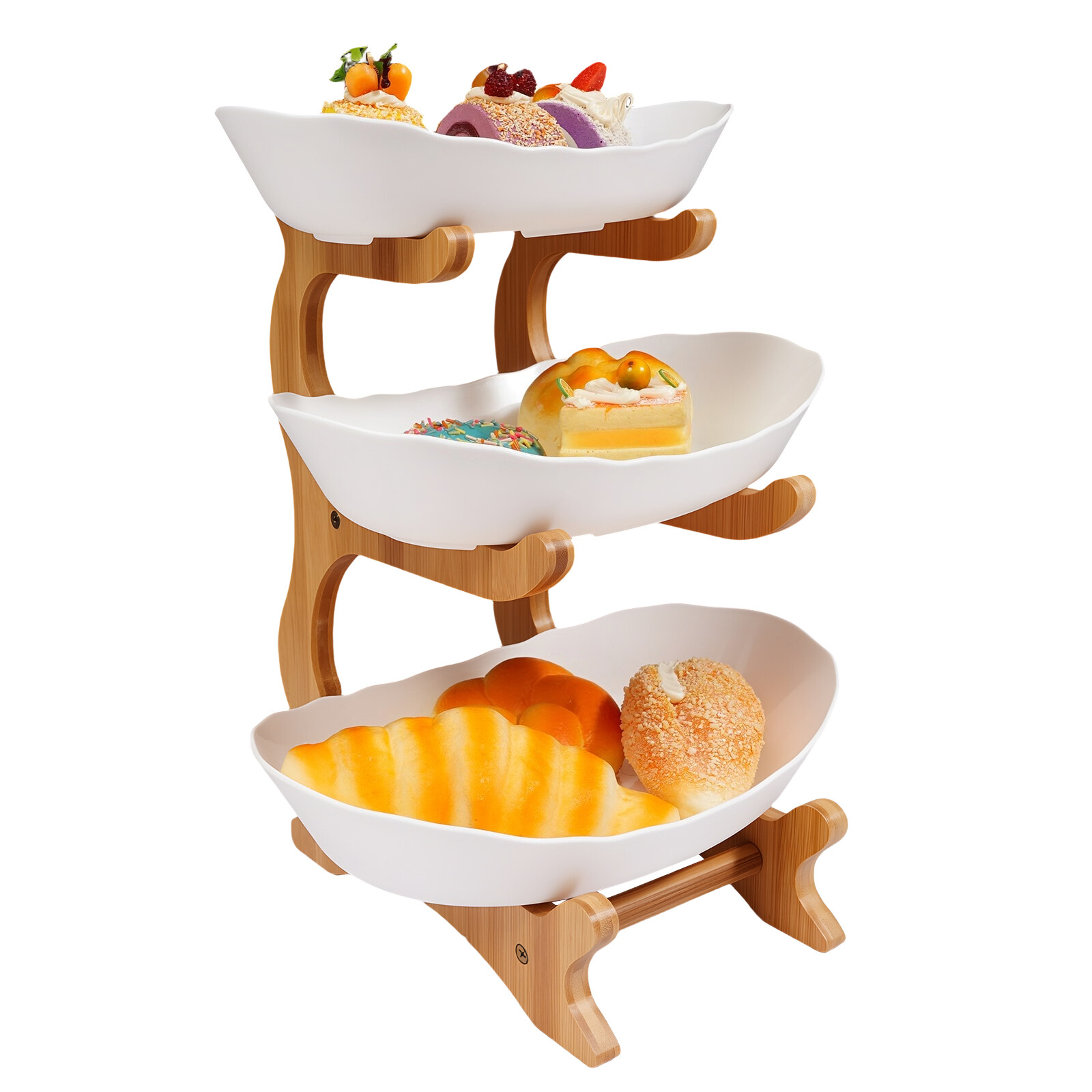 3Tier Fruit Basket Bowl Holder Stand Kitchen Organizer Snacks Vegetable Storage