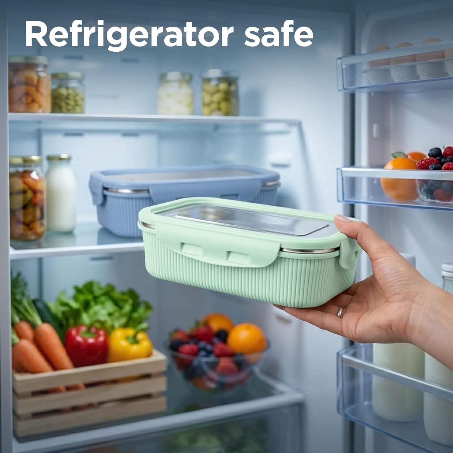 MILTON Cool Touch Epic 800 Stainless Steel Tiffin Set BPA Free Refrigerator Safe