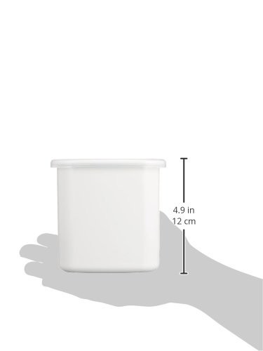 Noda Horo Square White Enamel Stockpot L Imported From Japan