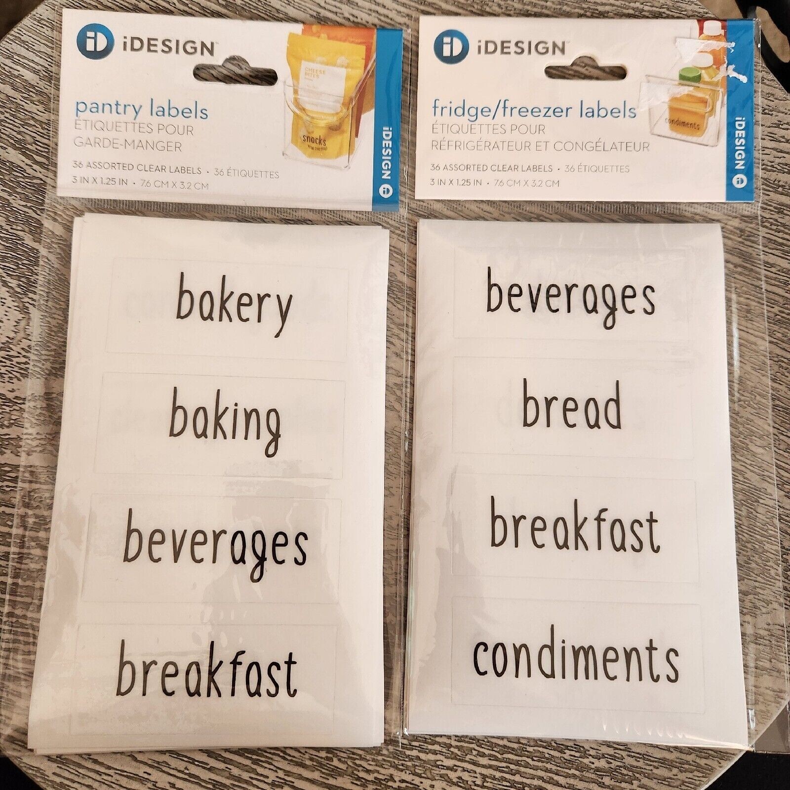 Clear 2pk Assorted Storage Labels For Pantry Fridge Freezer Pantry New 72ct s1