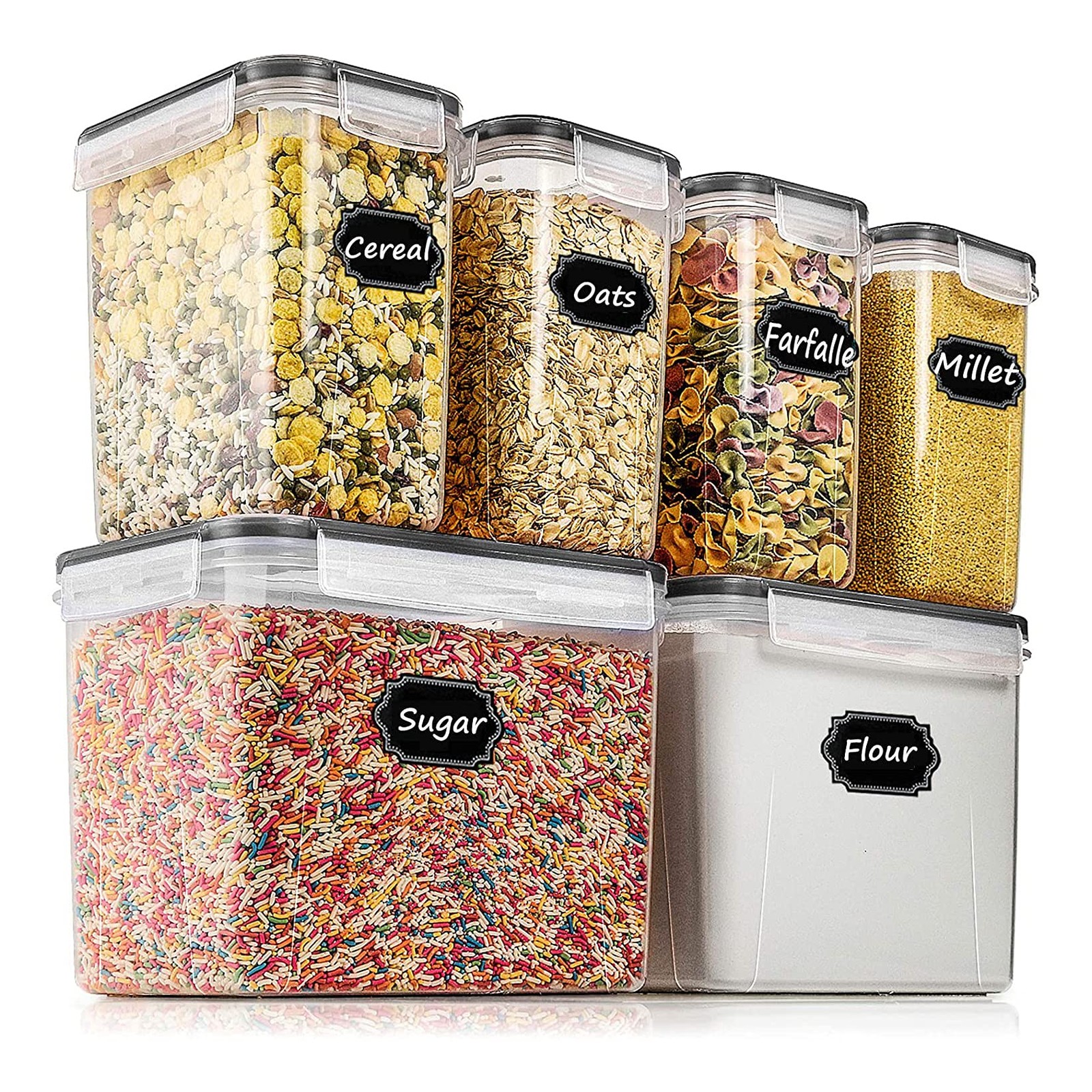 Airtight Food Storage Containers Cereal & Dry Food Storage Container Set of 6…