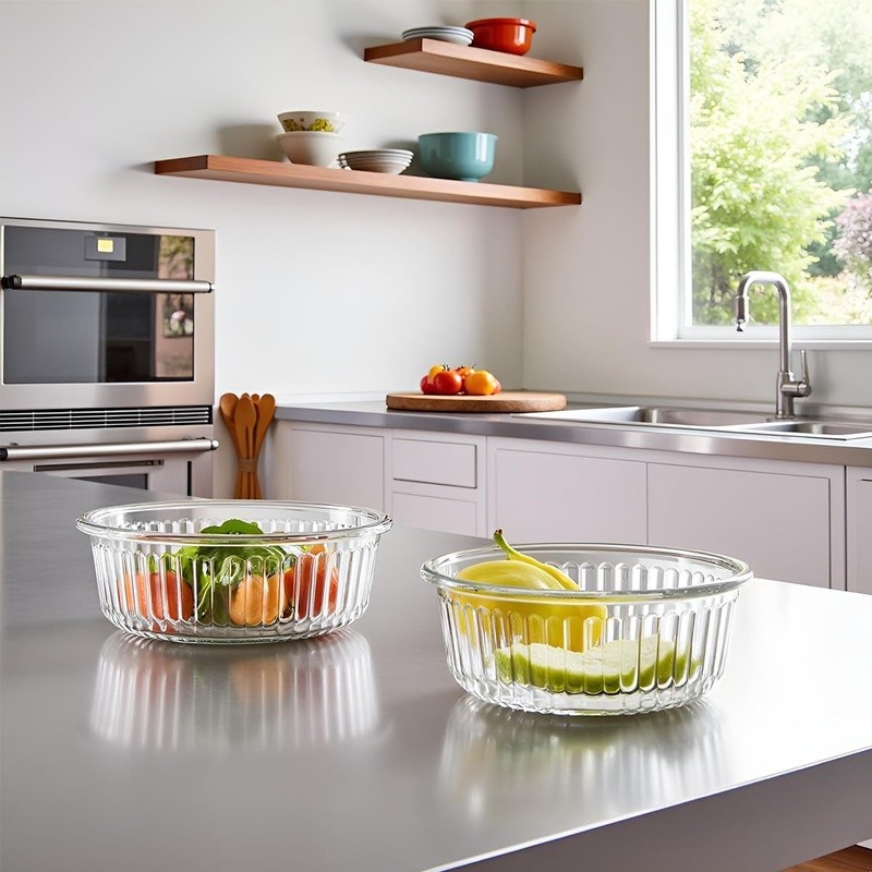 Borosilicate Glass Food Storage Containers Airtight Leakproof Microwave Safe Set