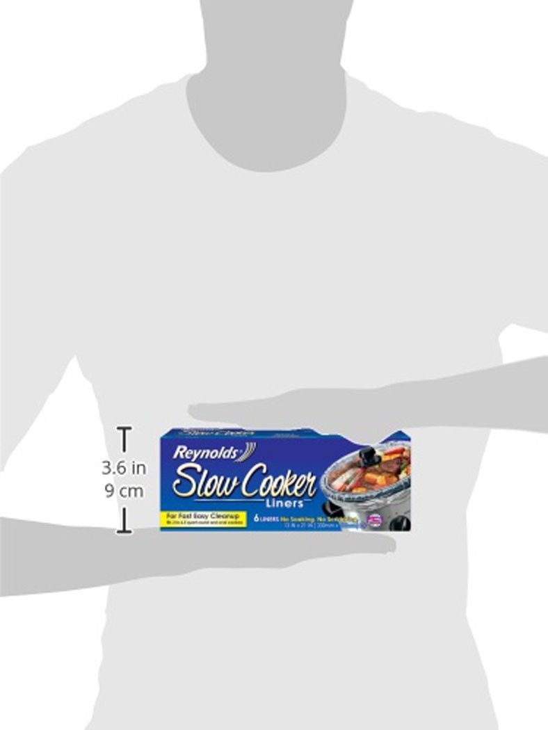 Reynolds Kitchens Slow Cooker Liners, Regular (Fits 3-8 8 Quarts, clear