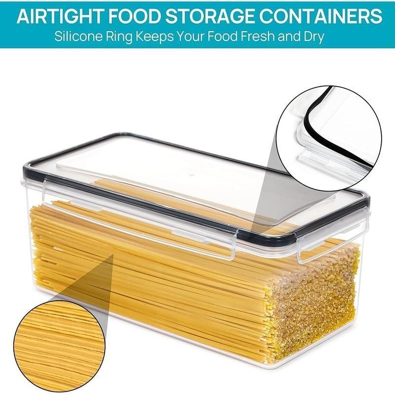 Airtight Food Storage Containers 4PCS Set Pasta & Dry Food Organization New