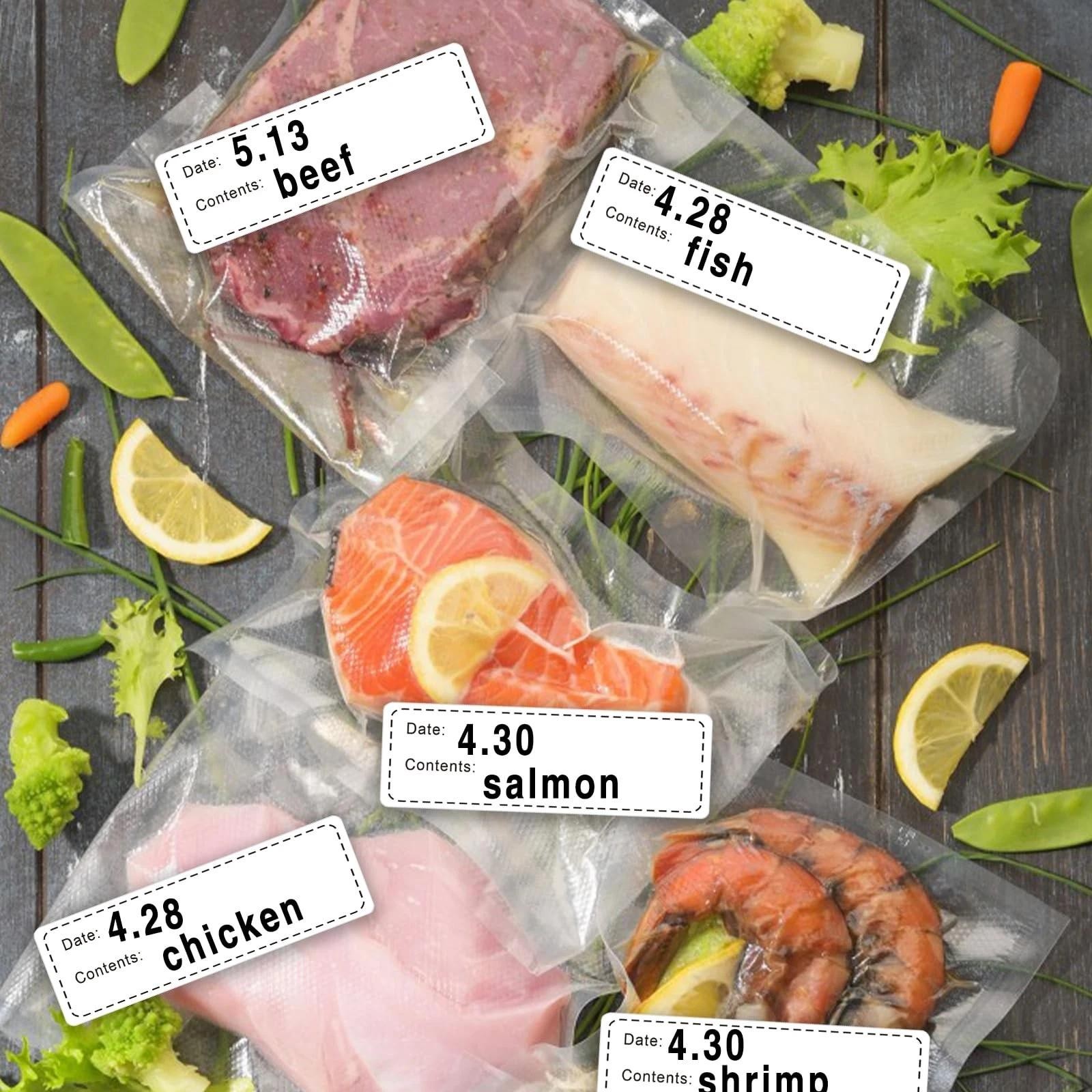 600 Pcs Removable Freezer Labels Food Storage Stickers Refrigerator Food Labels