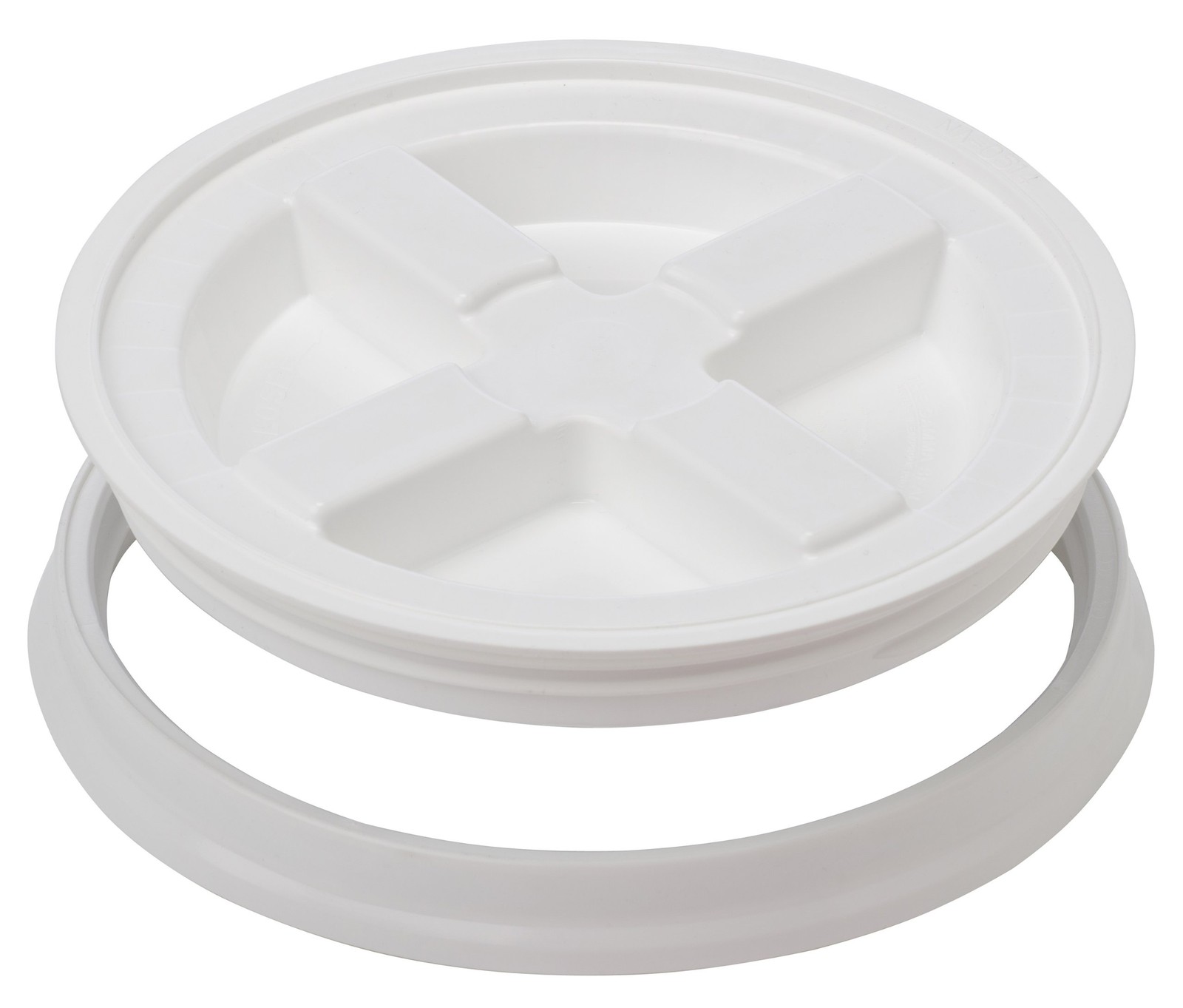 Gamma Seal Lid Utility Buckets Fits 3.5 5 6 7 Gallon White 4122E Gamma2